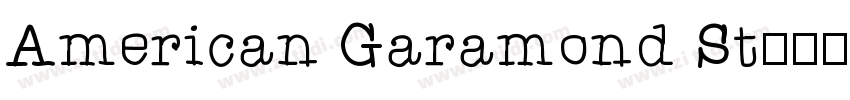 American Garamond St字体转换
